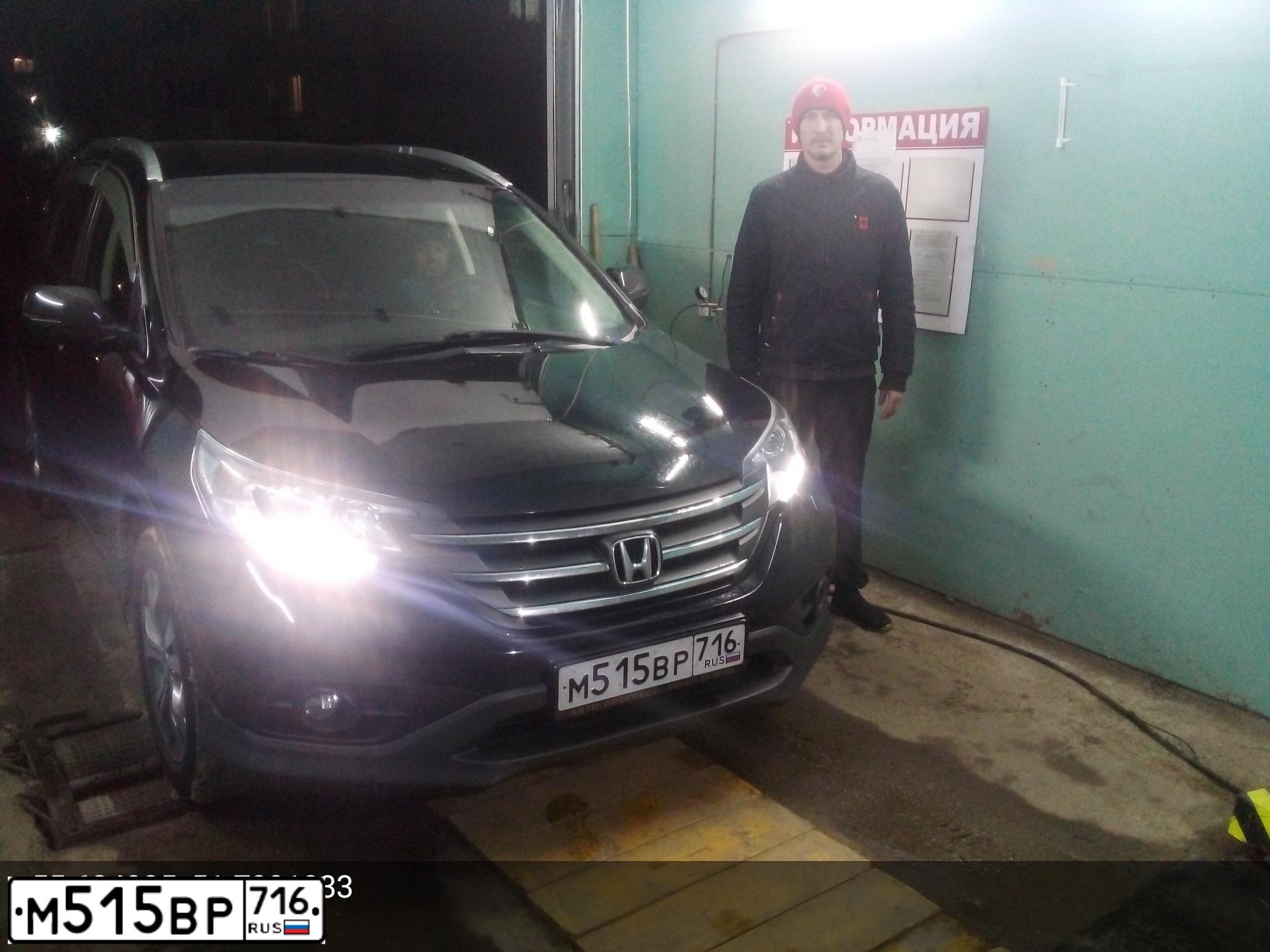 Фото автомобиля HONDA CR-V, 2013 — госномер М515ВР716. Цвет: ЧЕРНЫЙ