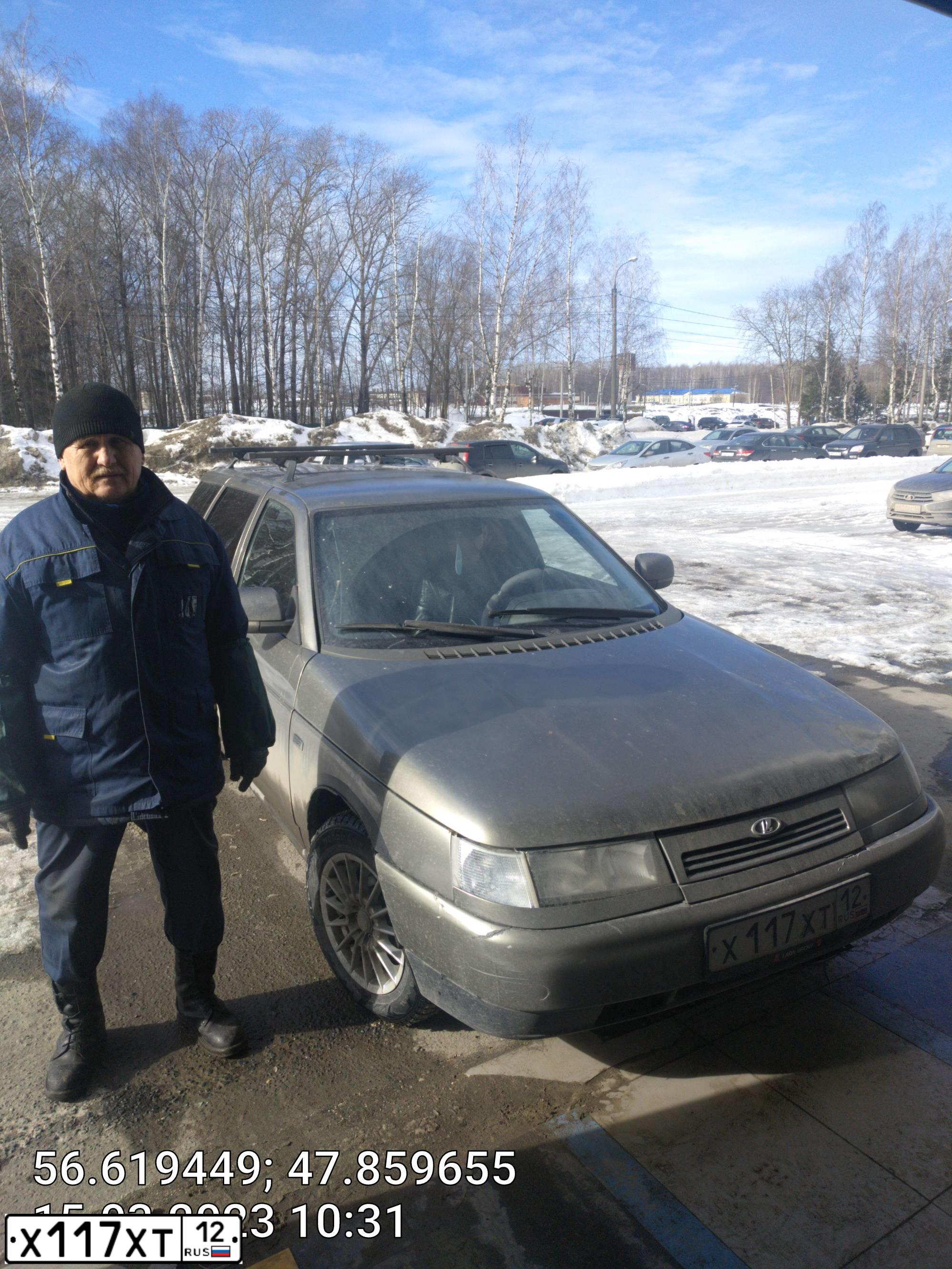 Фото автомобиля LADA 2111, 2002 — госномер Х117ХТ12. Цвет: СЕРЕБРИСТО СЕРО-ЗЕЛЕНЫЙ
