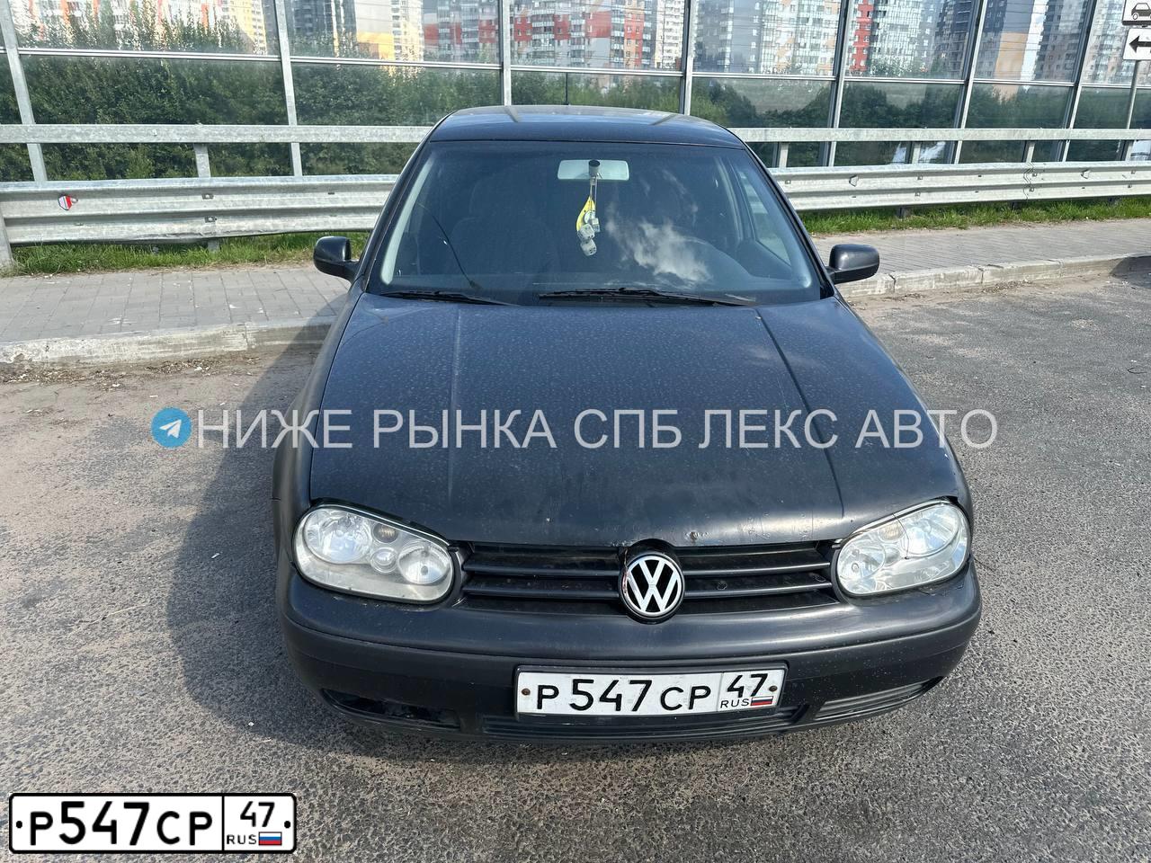Фото автомобиля VOLKSWAGEN GOLF, 2000 — госномер Р547СР47. Цвет: ЧЕРНЫЙ