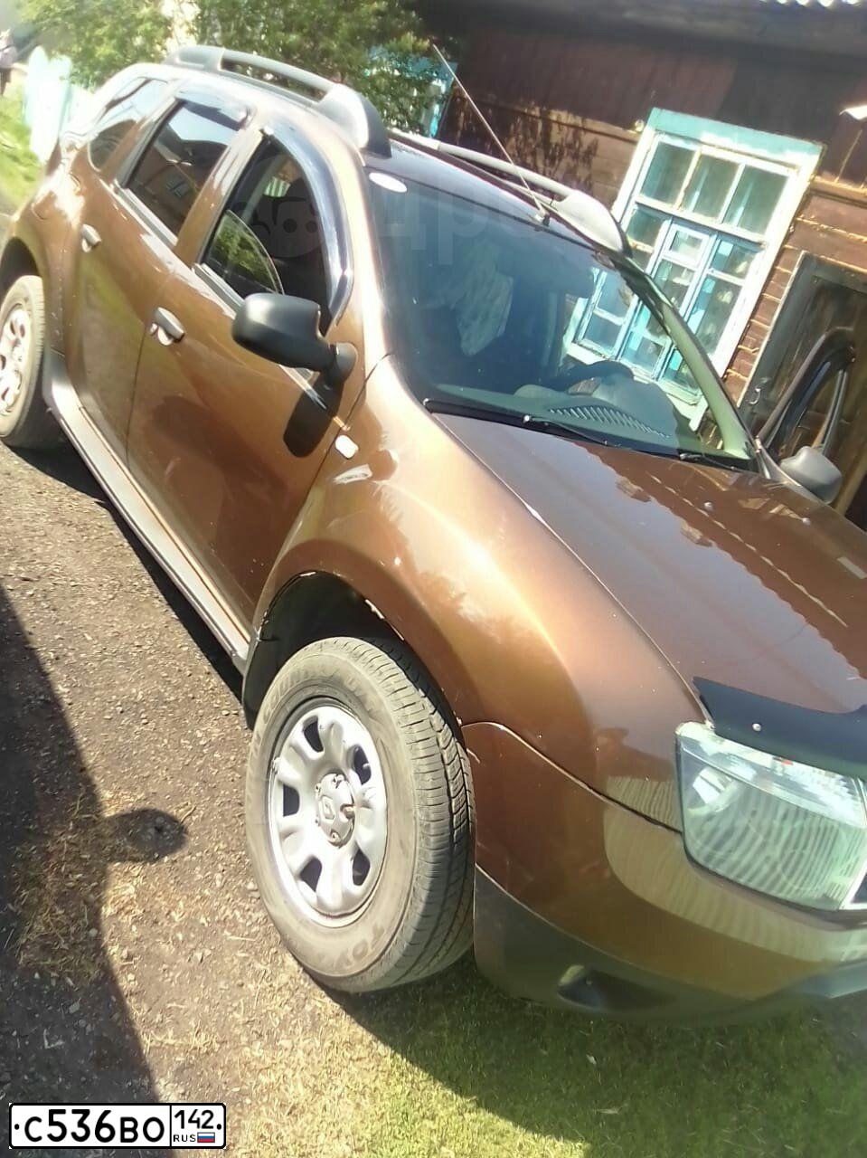 Фото автомобиля RENAULT DUSTER, 2013 — госномер С536ВО142. Цвет: Коричневый