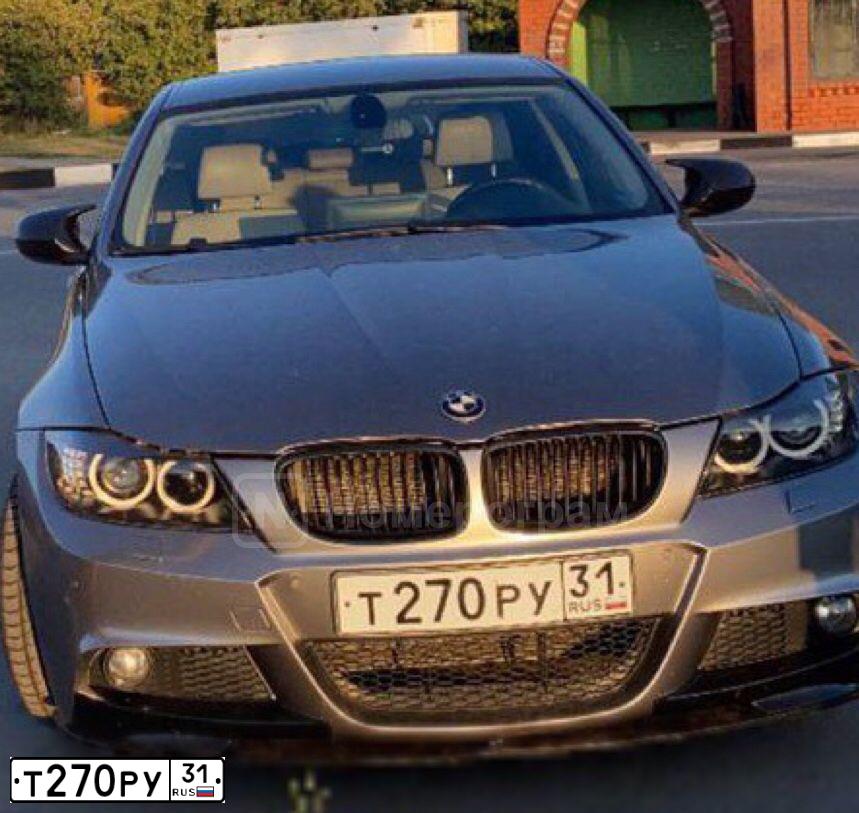 Фото автомобиля BMW SERIE 3, 2009 — госномер Т270РУ31. Цвет: СЕРЫЙ