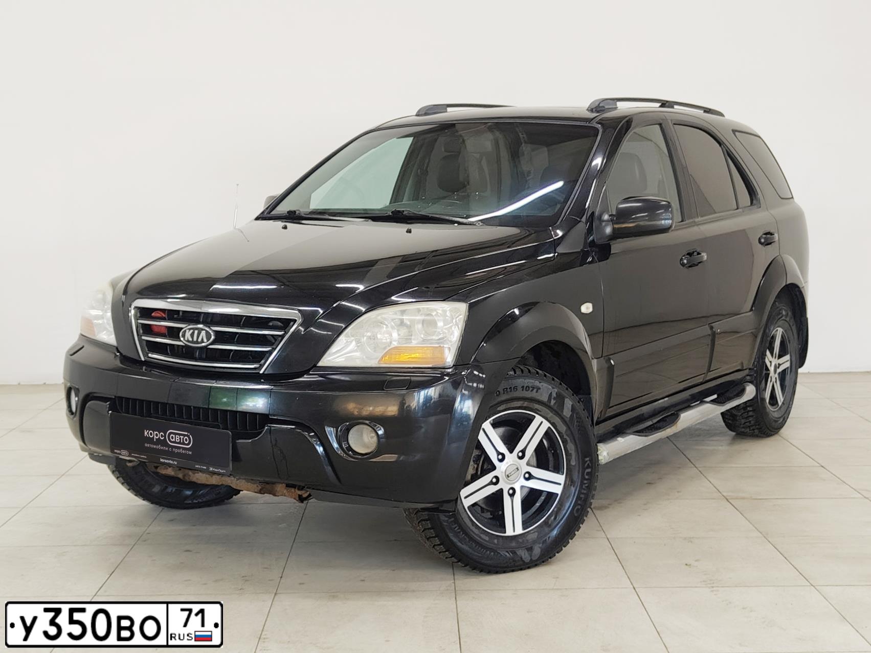 Фото автомобиля KIA SORENTO, 2008 — госномер У350ВО71. Цвет: Черный графит (черный)