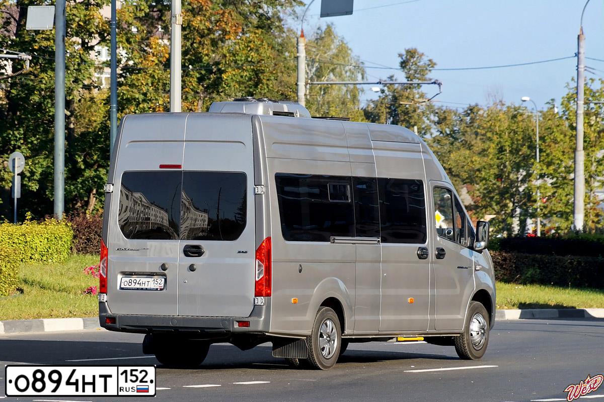 Фото автомобиля GAZ EL NEXT, 2017 — госномер О894НТ152. Цвет: СВЕТЛО-СЕРЫЙ