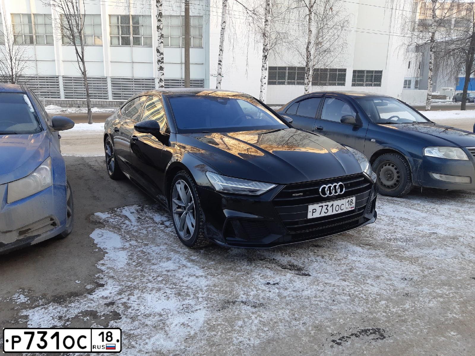 Фото автомобиля AUDI A7, 2019 — госномер Н101РК797. Цвет: ЧЕРНЫЙ
