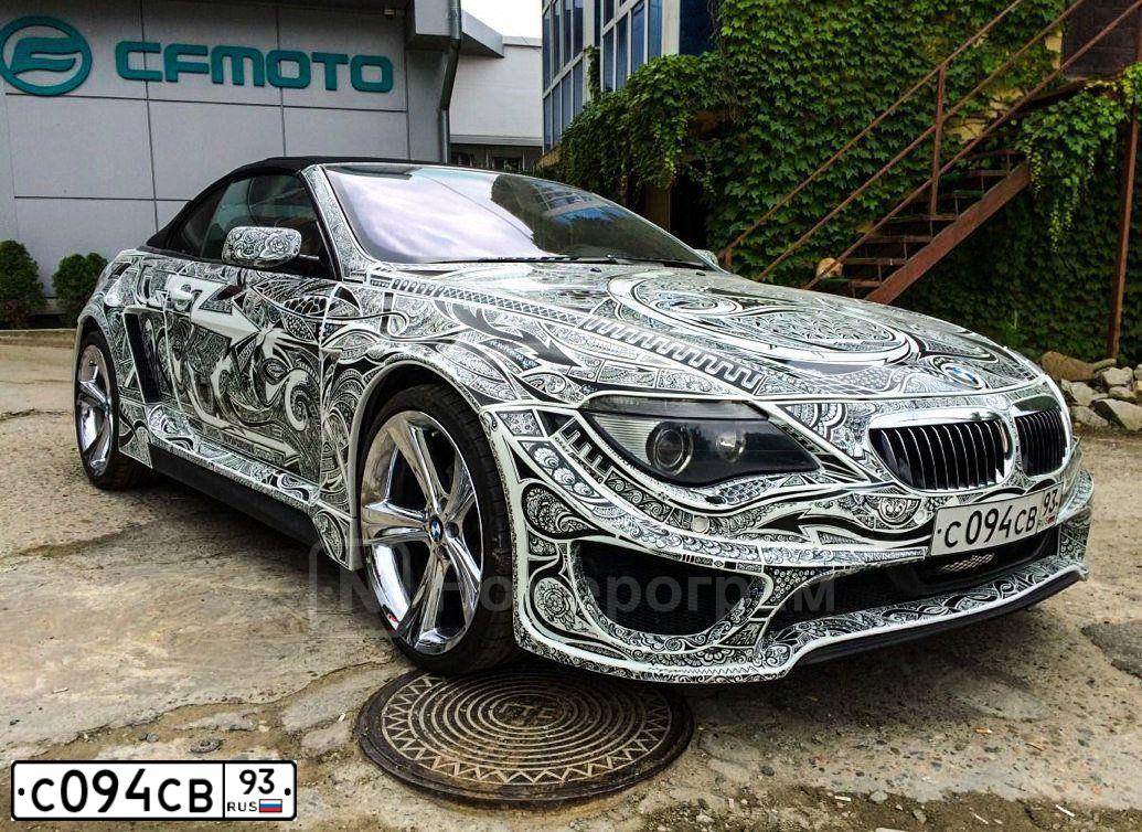 Фото автомобиля BMW SERIE 6, 2006 — госномер С094СВ93. Цвет: ЧЕРНО-БЕЛЫЙ