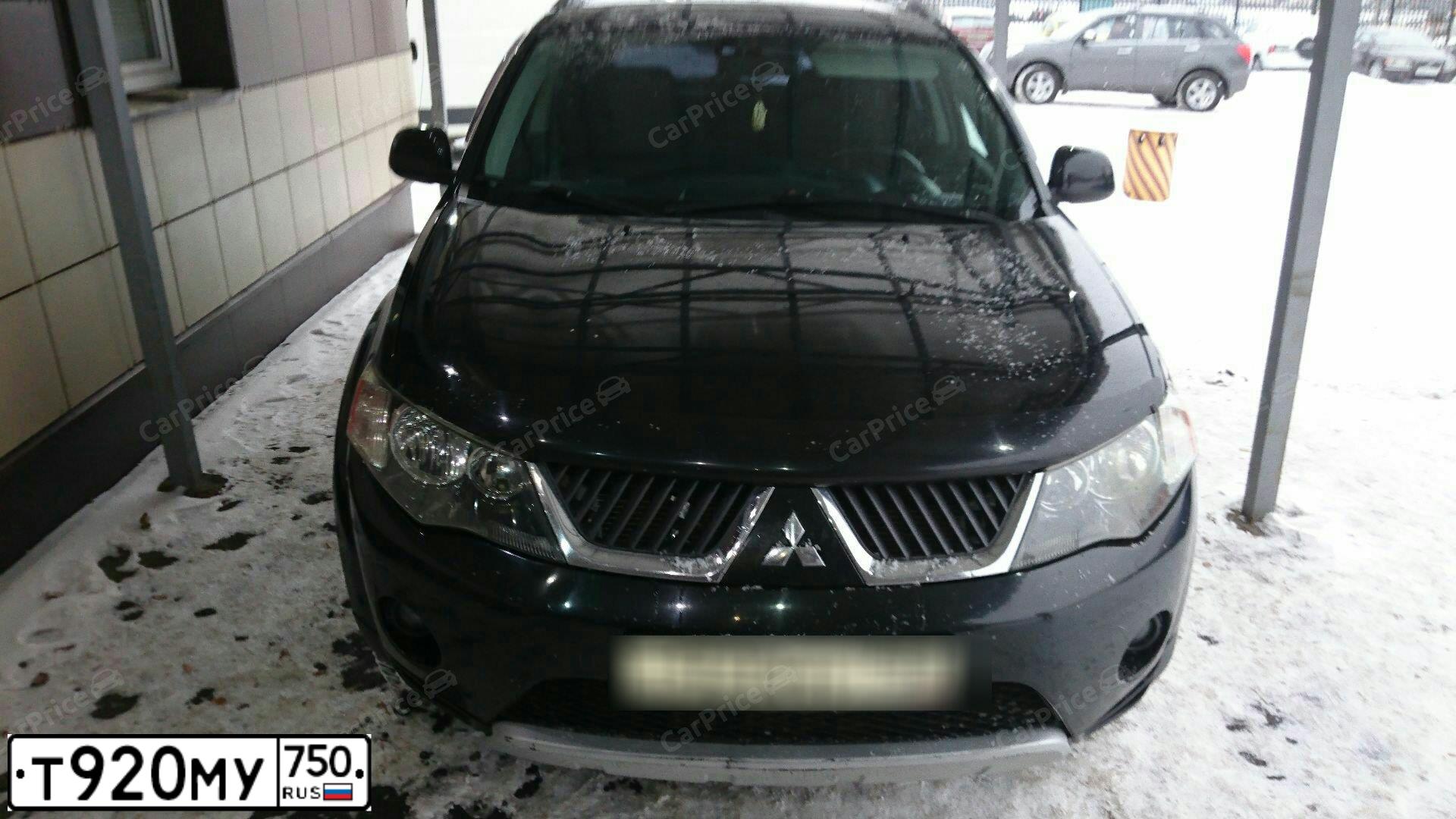 Фото автомобиля MITSUBISHI OUTLANDER, 2007 — госномер А156МО190. Цвет: ЧЕРНЫЙ