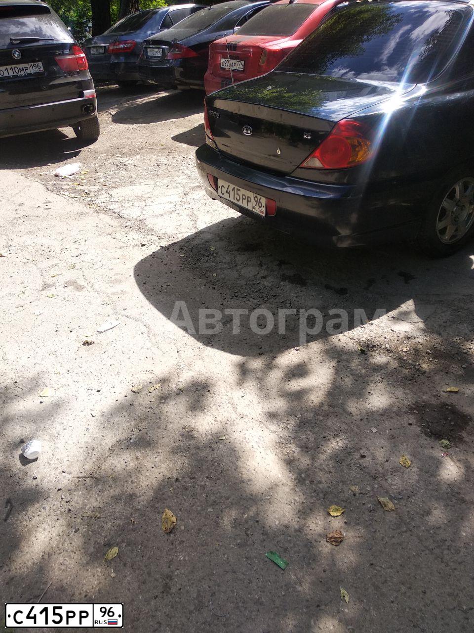 Фото автомобиля KIA SPECTRA, 2007 — госномер С415РР96. Цвет: ЧЕРНЫЙ
