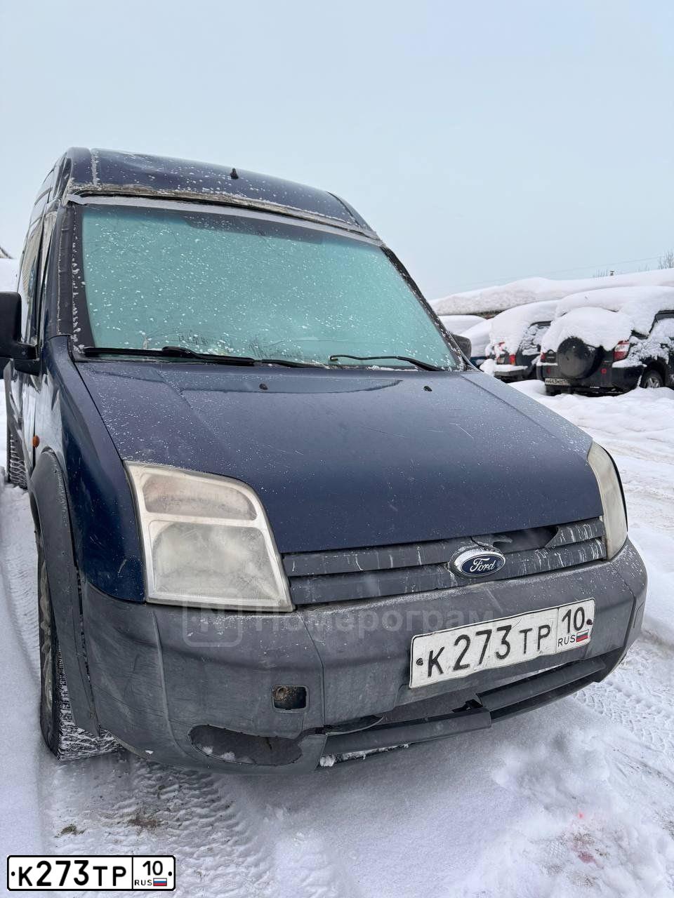 Фото автомобиля FORD TOURNEO CONNECT, 2008 — госномер К681ХЕ147. Цвет: Темно-синий