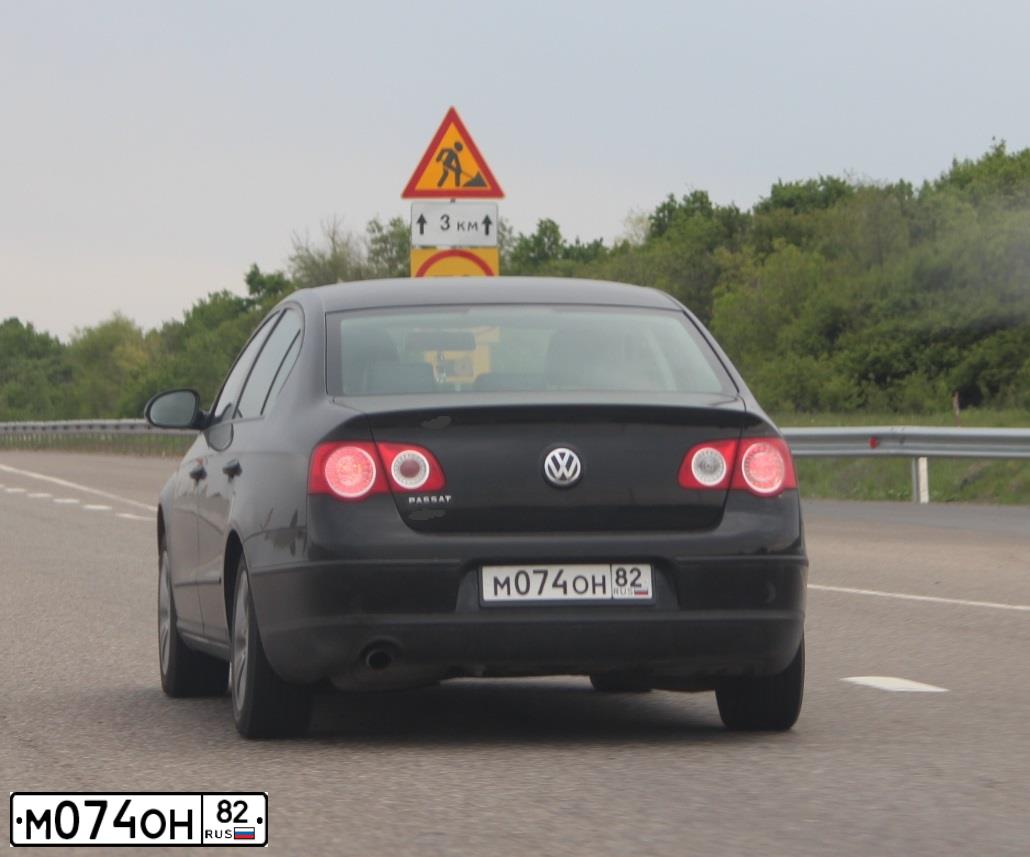 Фото автомобиля VOLKSWAGEN PASSAT, 2008 — госномер М074ОН82. Цвет: ЧЕРНЫЙ