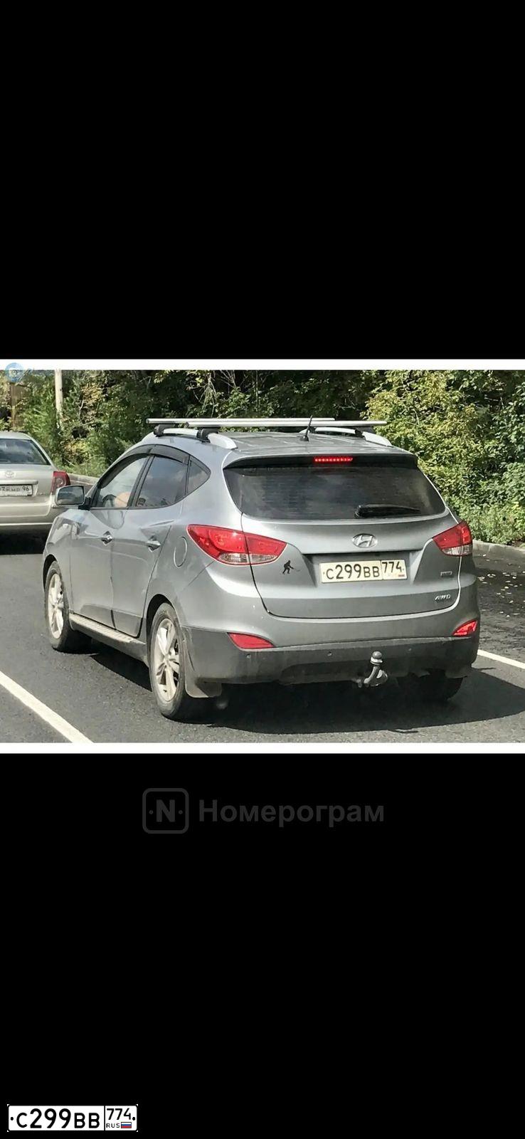 Фото автомобиля HYUNDAI TUCSON, 2010 — госномер С397ОХ72. Цвет: СЕРО-ЧЕРНЫЙ
