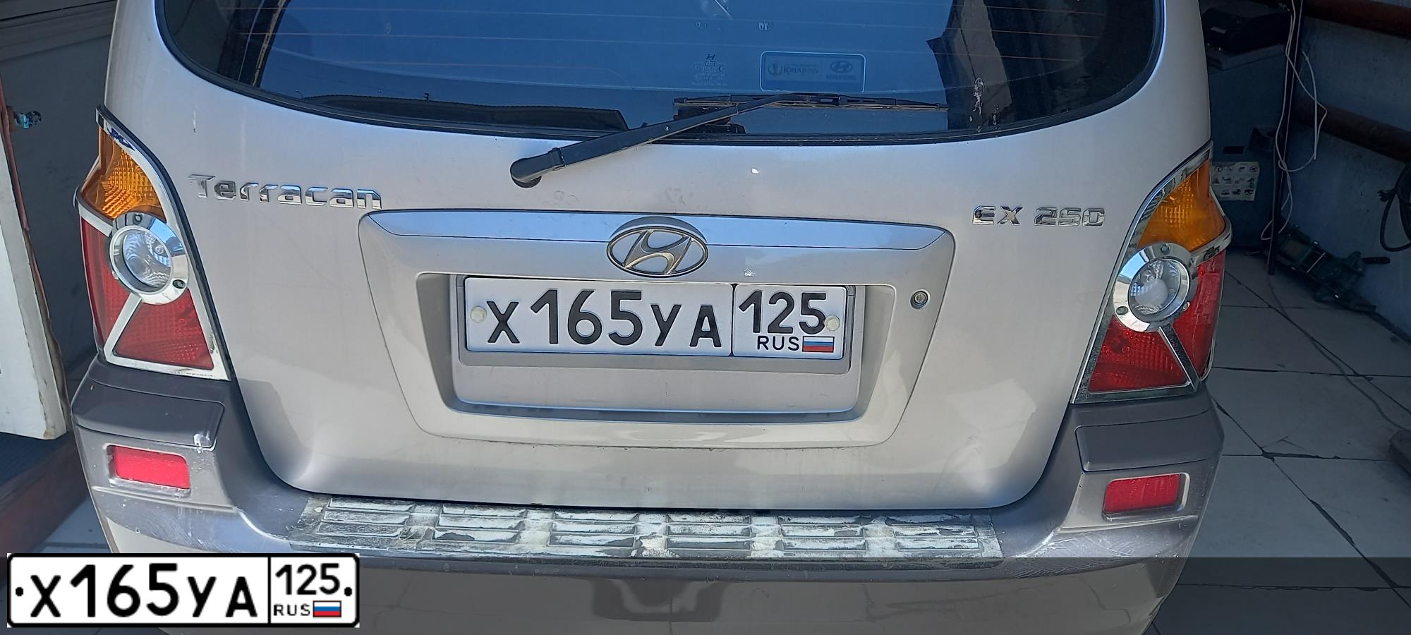 Фото автомобиля HYUNDAI TERRACAN, 2001 — госномер Н363МР03. Цвет: Серый