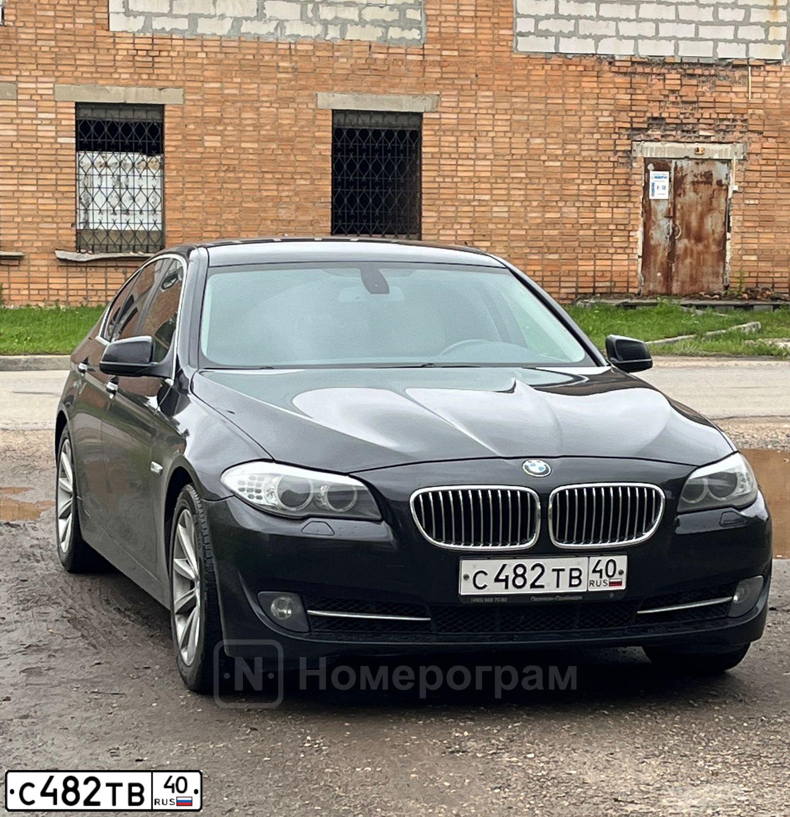 Фото автомобиля BMW SERIE 5, 2012 — госномер С482ТВ40. Цвет: ЧЕРНЫЙ