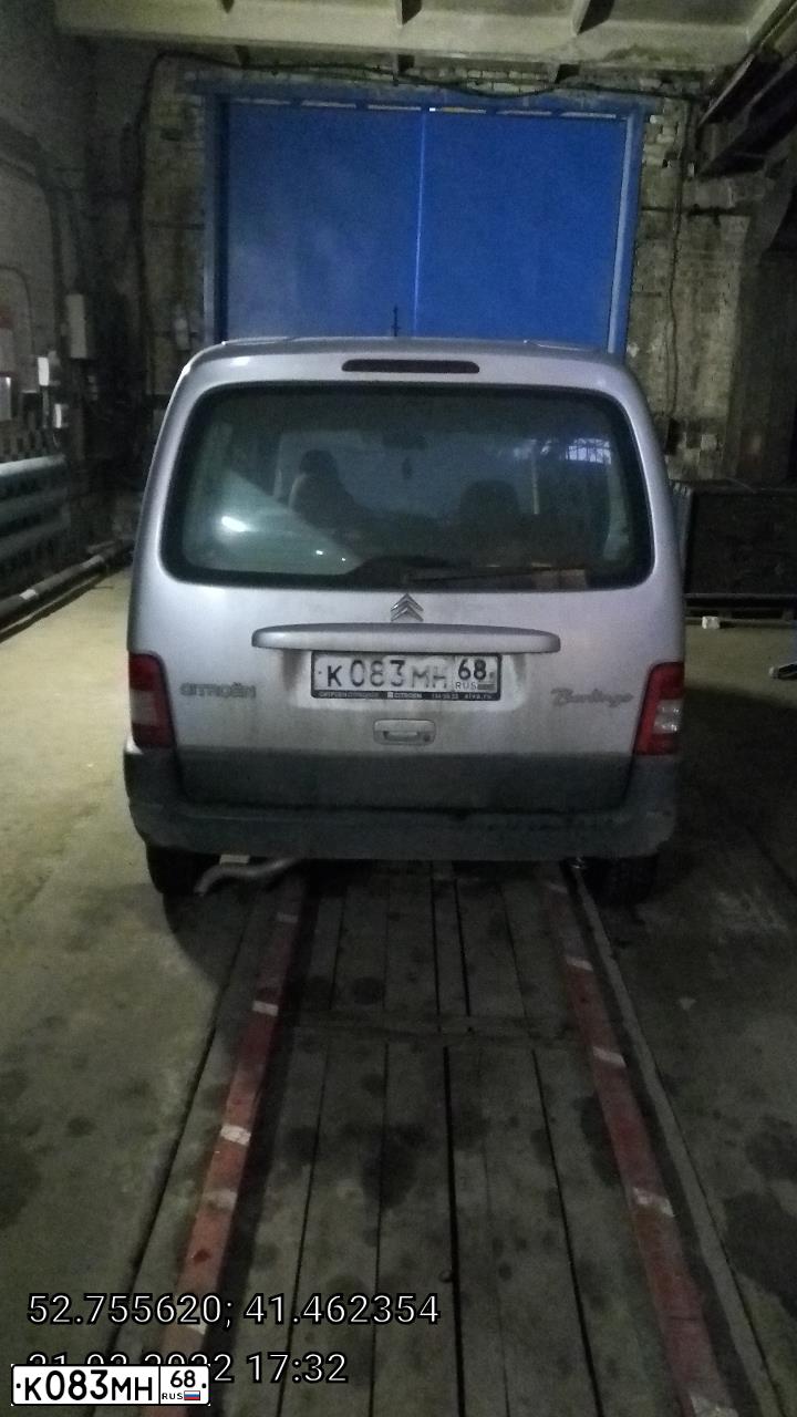 Фото автомобиля CITROEN BERLINGO, 2007 — госномер К083МН68. Цвет: СЕРЕБРИСТЫЙ