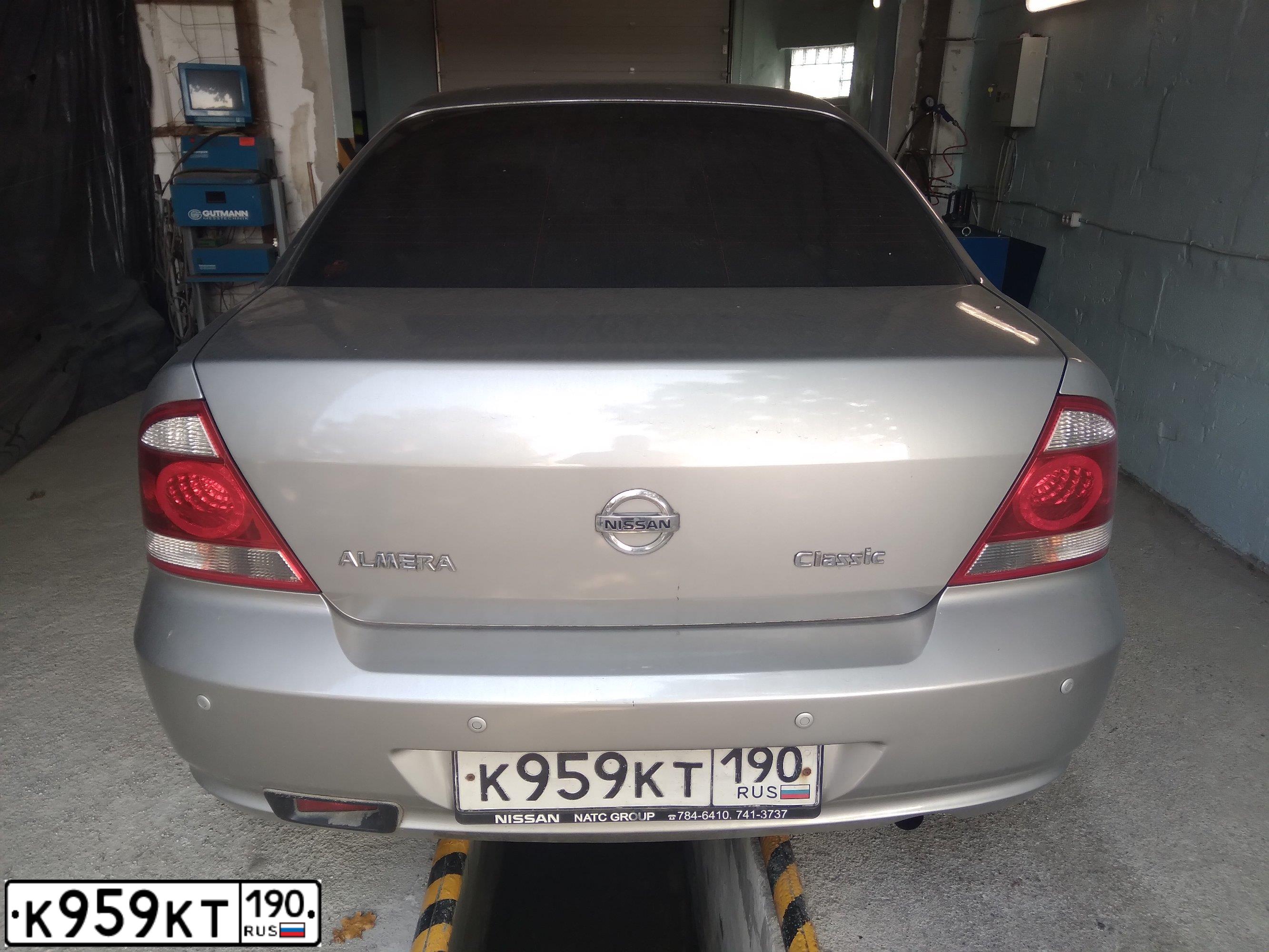 Фото автомобиля NISSAN ALMERA, 2008 — госномер В540НР199. Цвет: СЕРЕБРИСТЫЙ