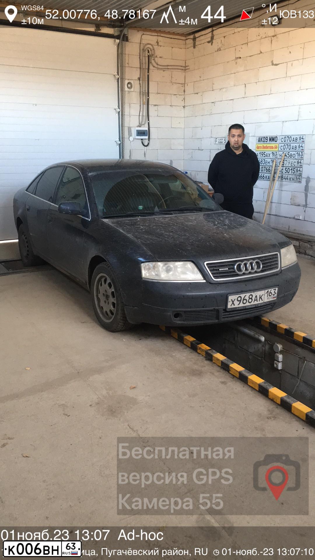 Фото автомобиля AUDI A6, 2000 — госномер К006ВН63. Цвет: ЧЕРНЫЙ