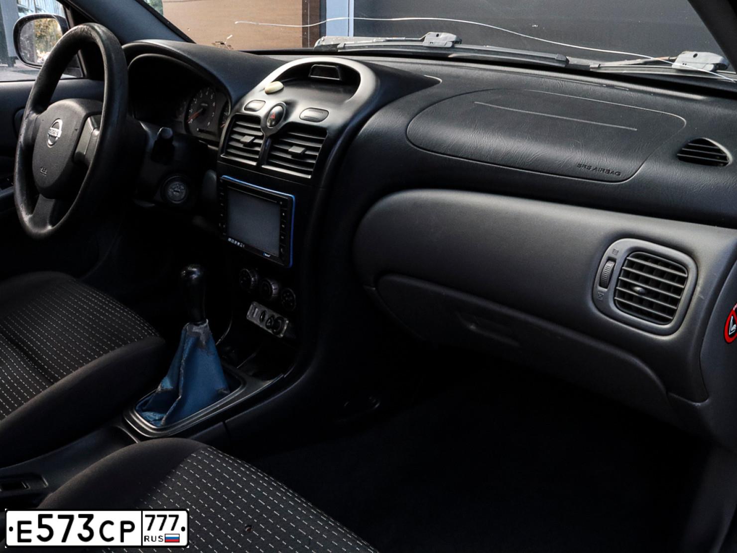 Фото автомобиля NISSAN ALMERA, 2008 — госномер Е573СР777. Цвет: ЧЕРНЫЙ