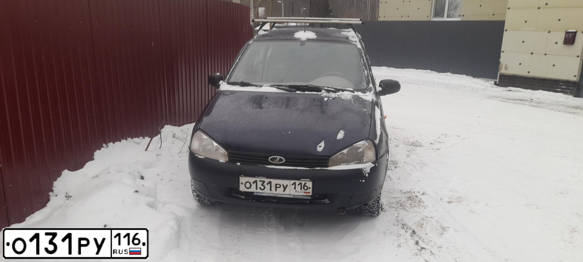 Фото автомобиля LADA 1117 KALINA, 2011 — госномер О131РУ116. Цвет: Сине-Черный