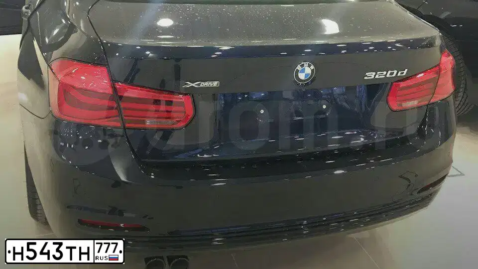 Фото автомобиля BMW SERIE 3, 2016 — госномер Н543ТН777. Цвет: синий