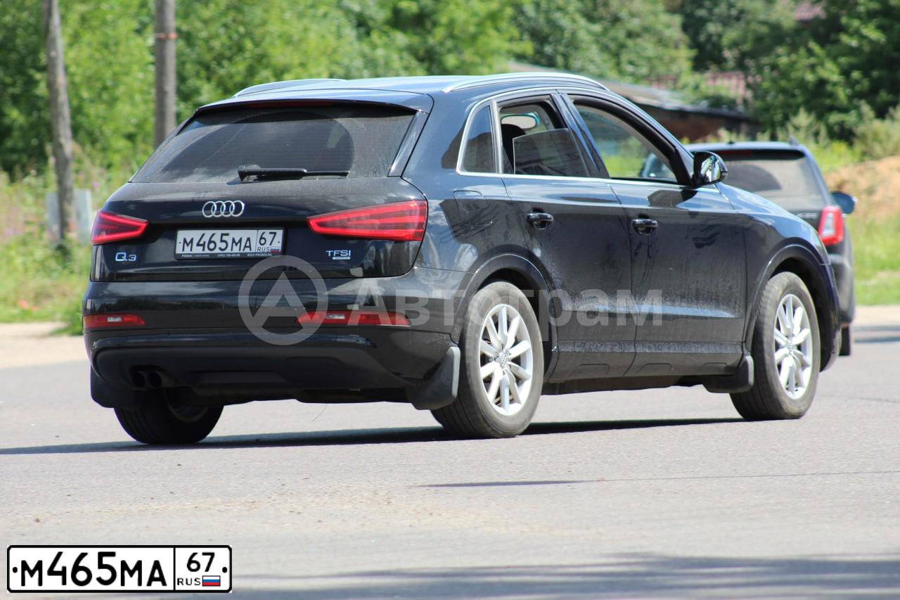 Фото автомобиля AUDI Q3, 2014 — госномер М465МА67. Цвет: БЕЛЫЙ