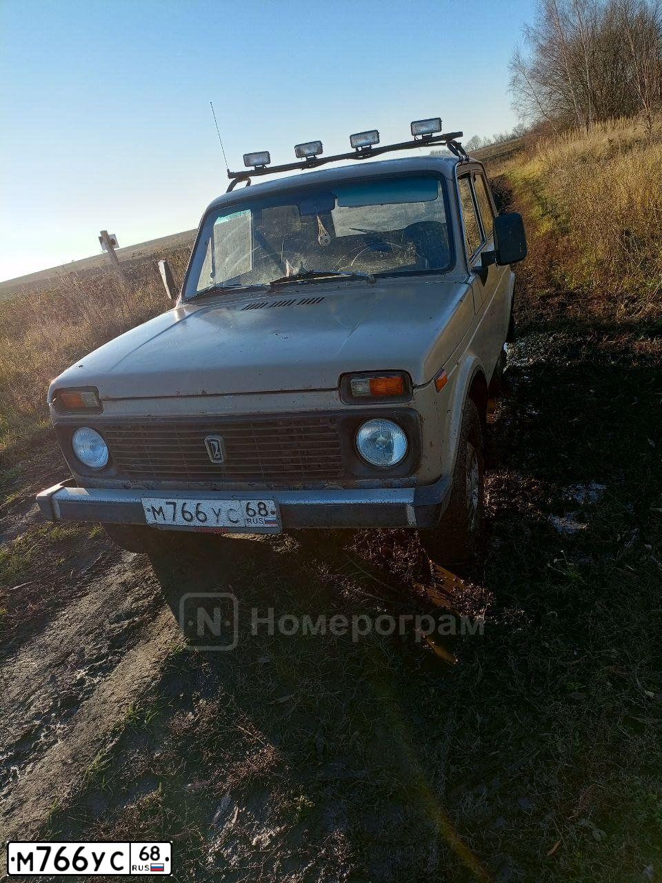 Фото автомобиля LADA 2121 NIVA, 1990 — госномер М766УС68. Цвет: БЕЖЕВЫЙ