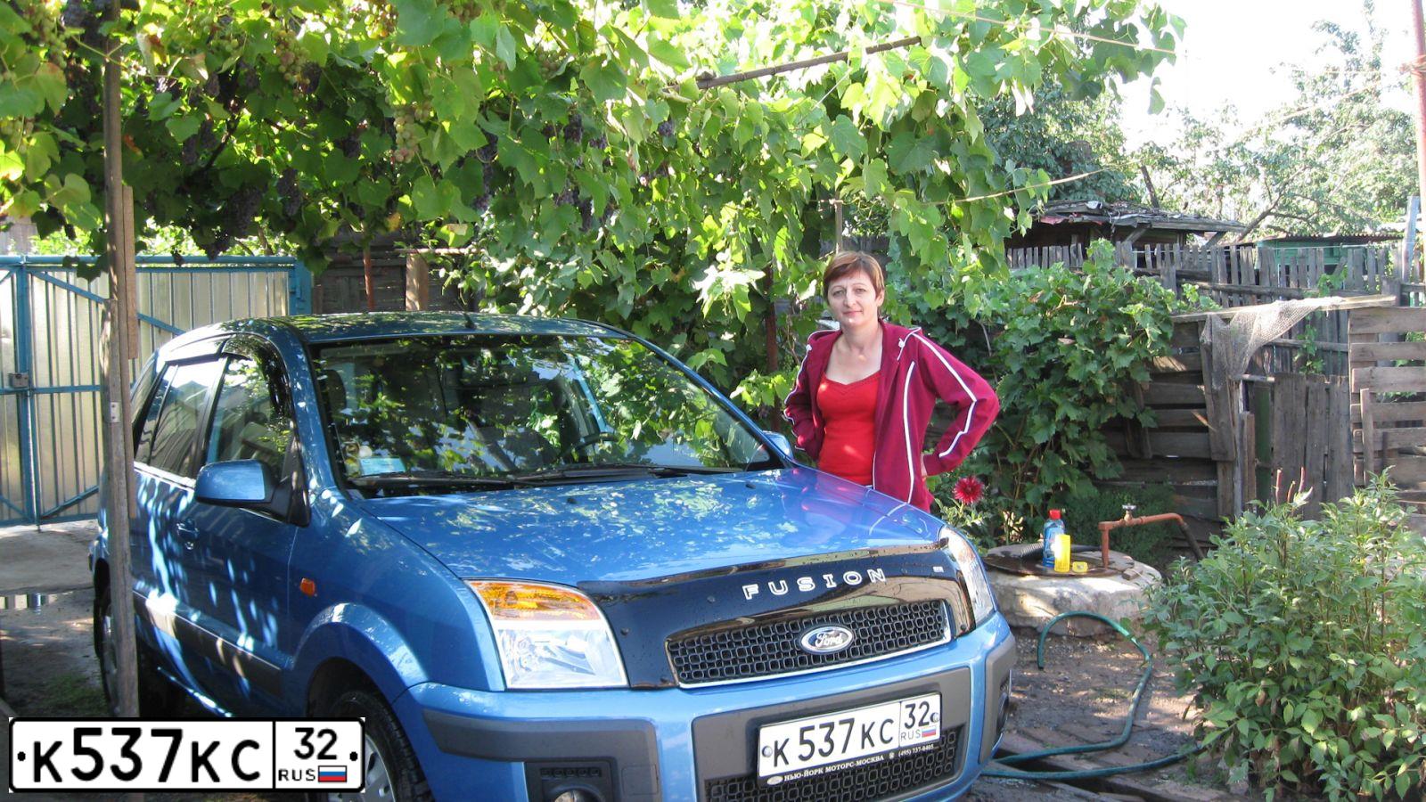Фото автомобиля FORD FUSION, 2008 — госномер К537КС32. Цвет: ГОЛУБОЙ