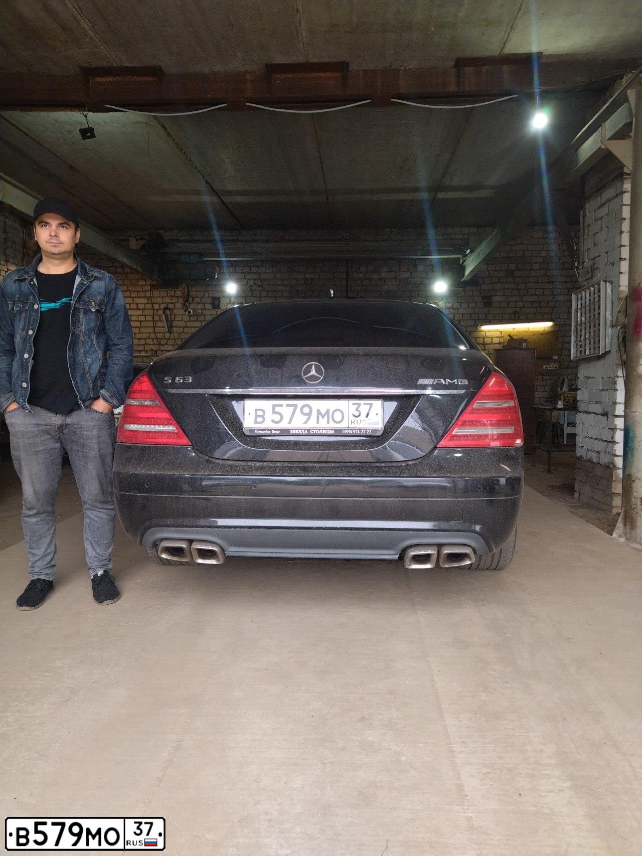 Фото автомобиля MERCEDES-BENZ S500, 2008 — госномер В476СА37. Цвет: ЧЕРНЫЙ