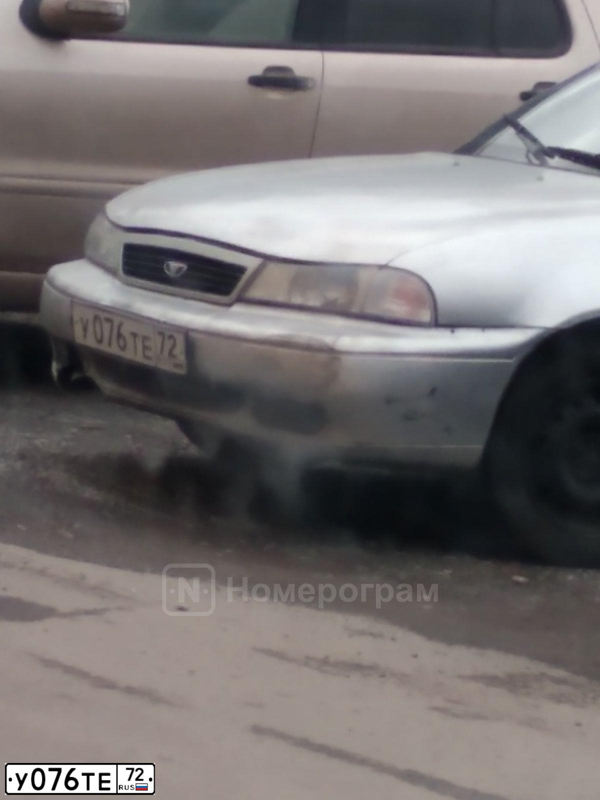 Фото автомобиля DAEWOO NEXIA, 2001 — госномер У076ТЕ72. Цвет: СВЕТЛО-СЕРЫЙ