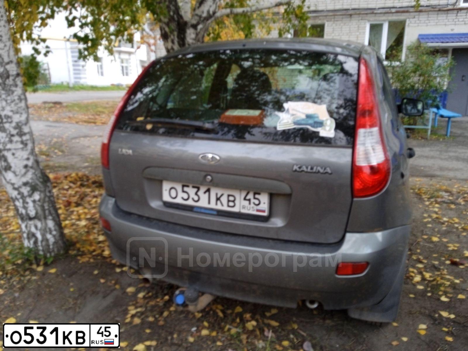 Фото автомобиля LADA 1119 KALINA, 2011 — госномер О531КВ45. Цвет: ТЕМНО-СЕРЫЙ МЕТАЛЛИК
