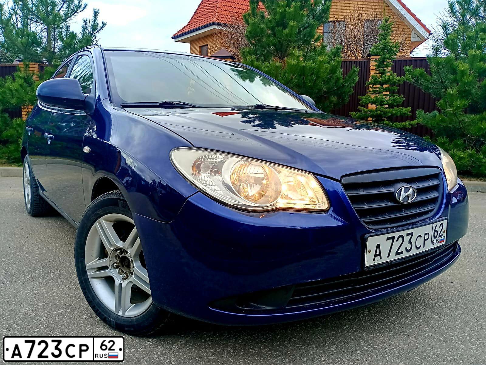 Фото автомобиля HYUNDAI ELANTRA, 2006 — госномер О754ОТ32. Цвет: ФИОЛЕТОВЫЙ
