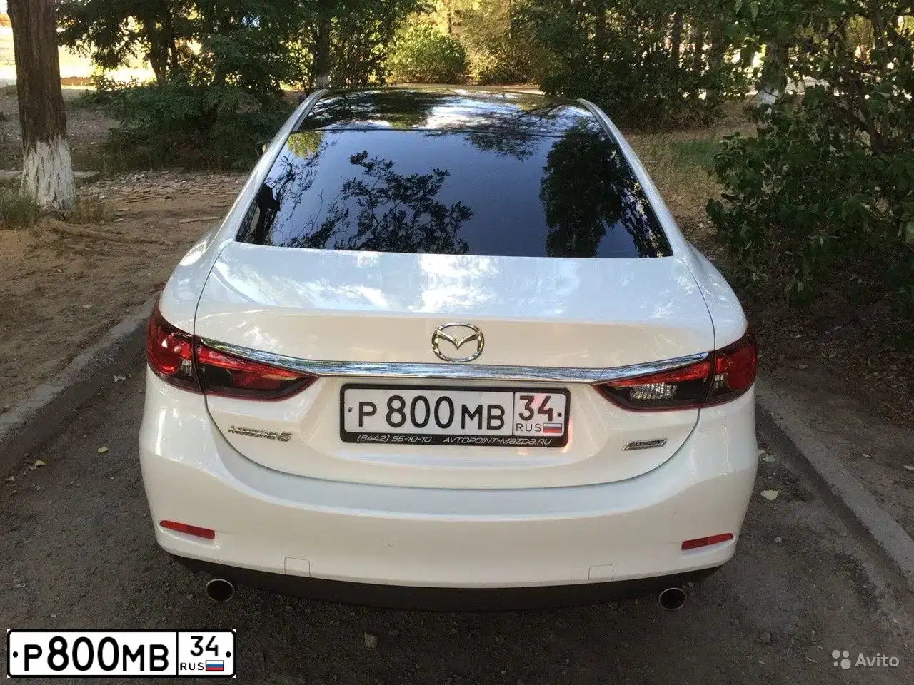 Фото автомобиля MAZDA 6, 2013 — госномер Р800МВ34. Цвет: Белый
