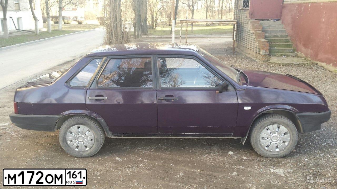 Фото автомобиля LADA 2109 SAMARA, 1998 — госномер М172ОМ161. Цвет: ФИОЛЕТОВЫЙ