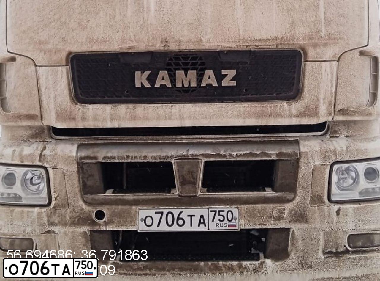 Фото автомобиля KAMAZ 5490, 2018 — госномер Т874МО198. Цвет: Белый