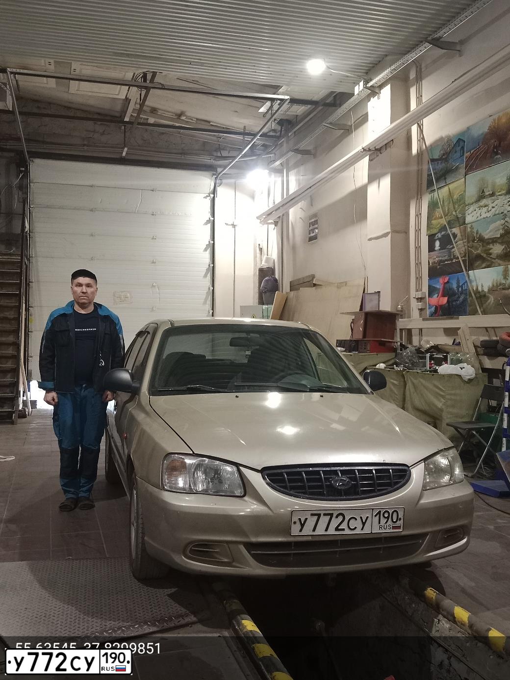 Фото автомобиля TAGAZ ACCENT, 2004 — госномер У772СУ190. Цвет: БЕЖЕВЫЙ