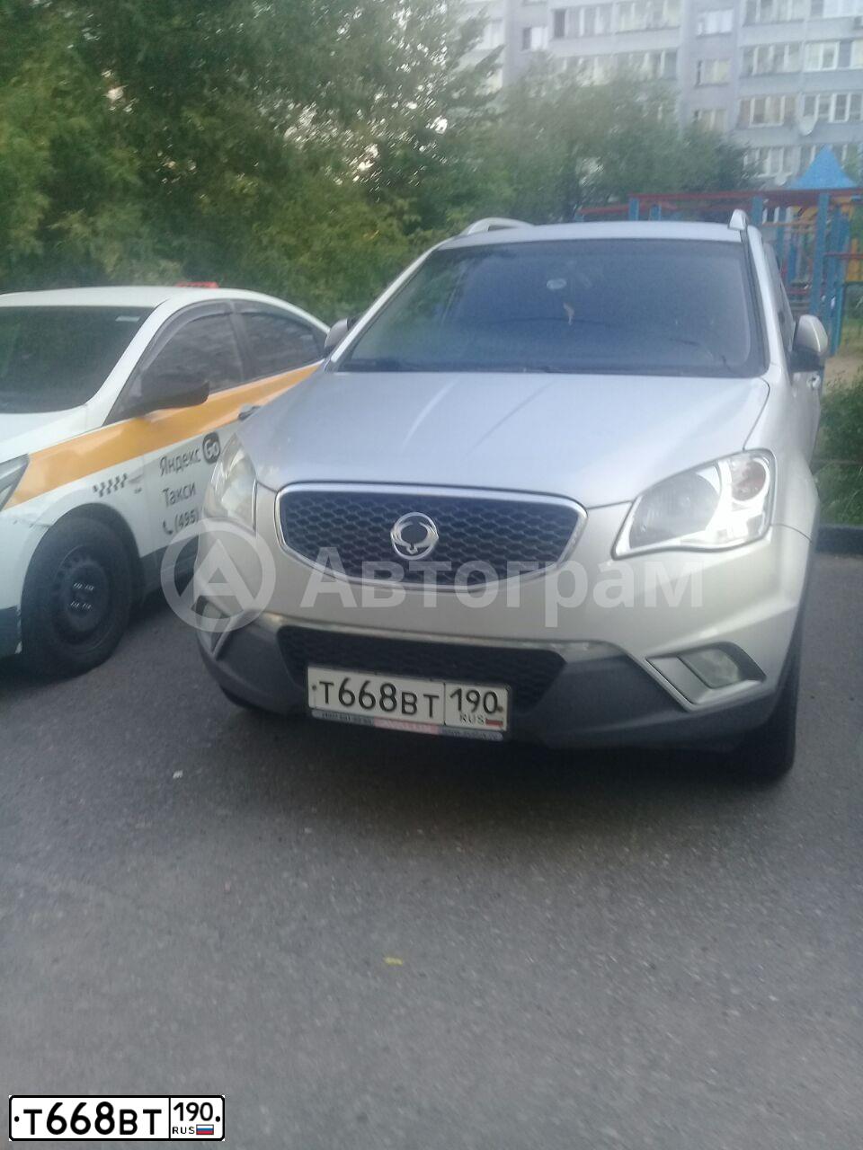 Фото автомобиля SSANGYONG ACTYON, 2012 — госномер Т668ВТ190. Цвет: СЕРЫЙ СВЕТЛЫЙ