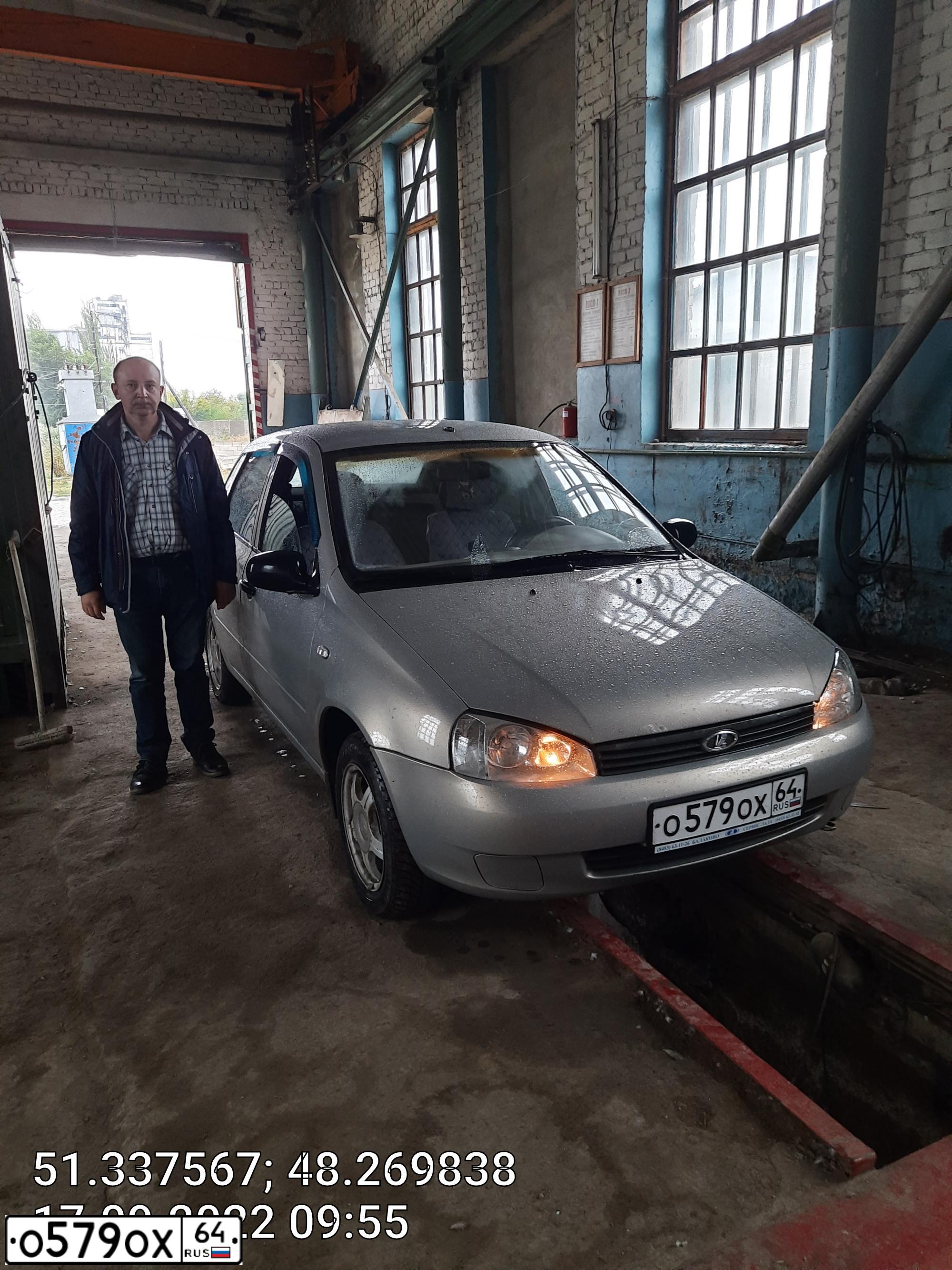 Фото автомобиля LADA 1118 KALINA, 2008 — госномер О767ОХ64. Цвет: БЕЖЕВО-СЕРЫЙ