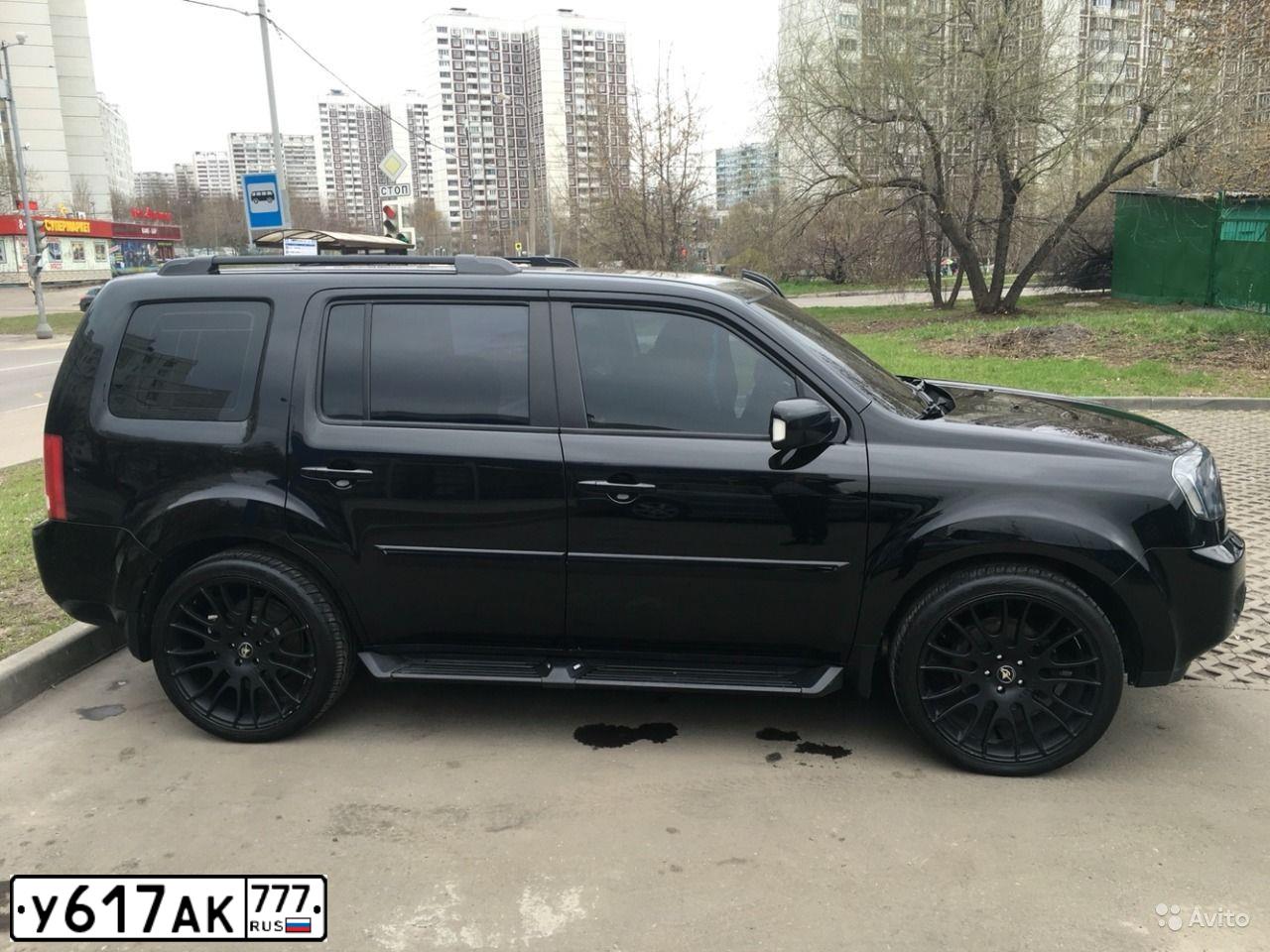 Фото автомобиля HONDA PILOT, 2008 — госномер М337МР125. Цвет: ЧЕРНЫЙ