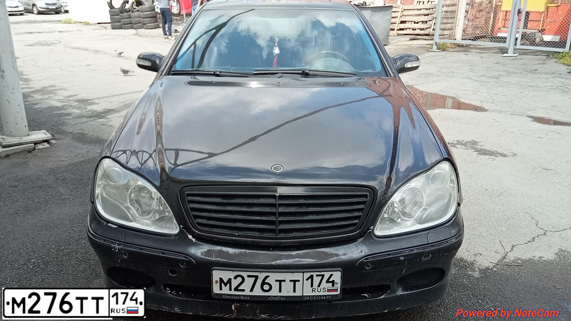 Фото автомобиля MERCEDES S-KLASSE, 1999 — госномер М276ТТ174. Цвет: ЧЕРНЫЙ