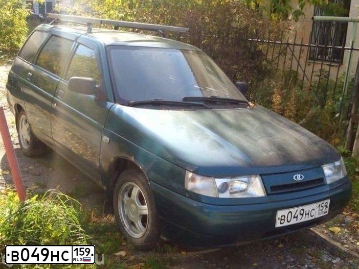 Фото автомобиля LADA 2111, 2003 — госномер В049НС159. Цвет: СЕРЕБРИСТО-ЗЕЛЕНЫЙ