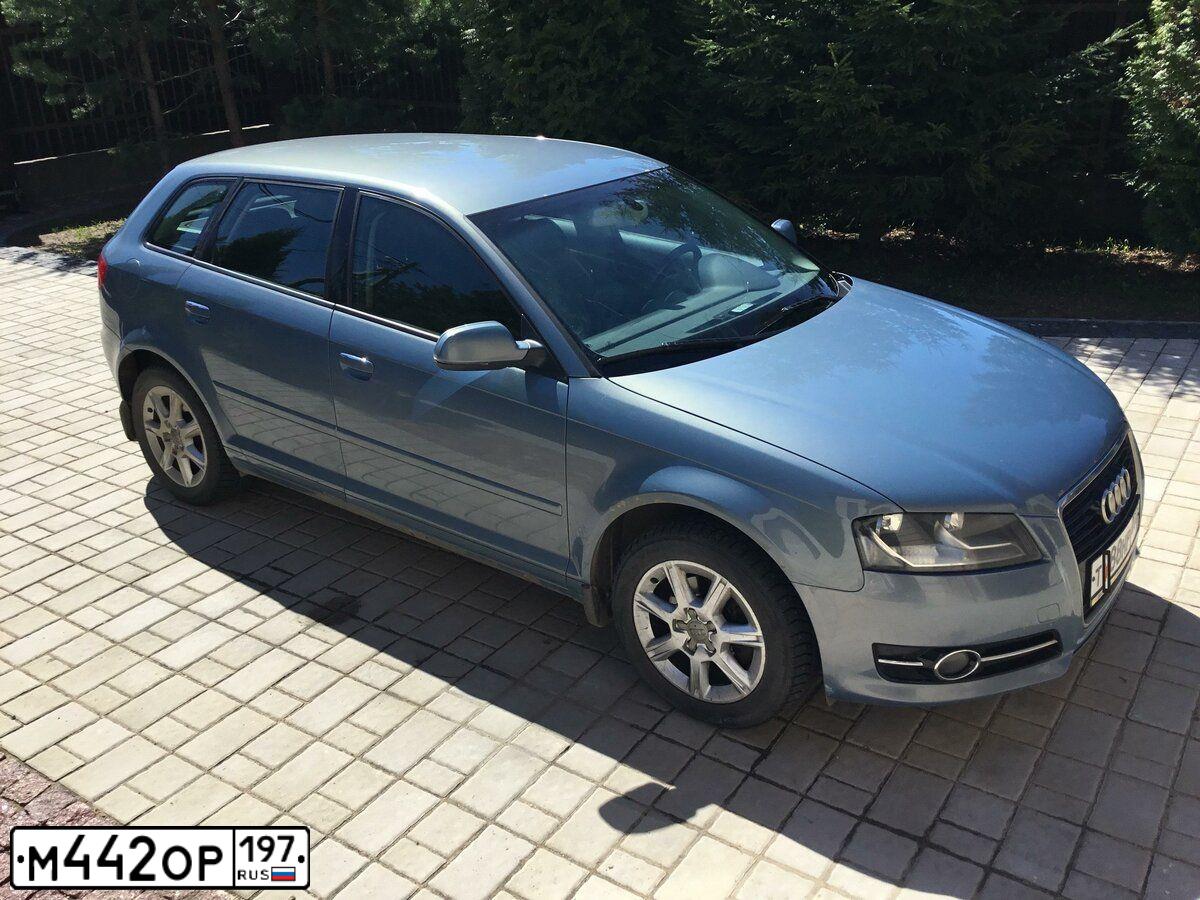 Фото автомобиля AUDI A3, 2011 — госномер О619ХТ46. Цвет: Серо-голубой
