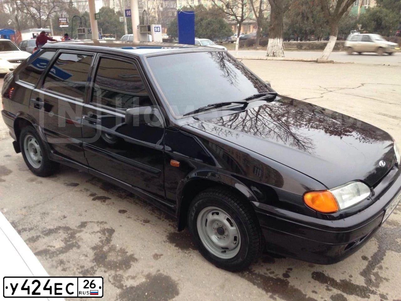 Фото автомобиля LADA 2114 SAMARA, 2009 — госномер Р600СВ126. Цвет: ЧЕРНЫЙ