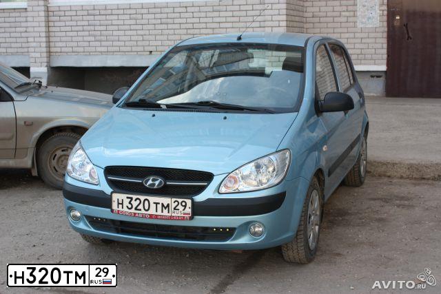 Фото автомобиля HYUNDAI GETZ, 2010 — госномер В430ТТ43. Цвет: голубой