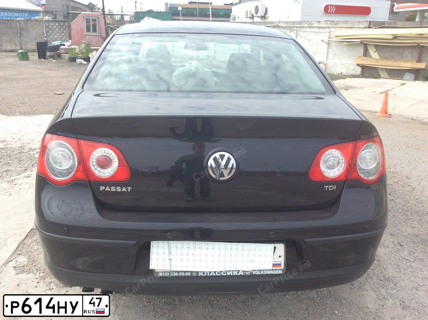 Фото автомобиля VOLKSWAGEN PASSAT, 2008 — госномер К129ХР147. Цвет: ЧЕРНЫЙ