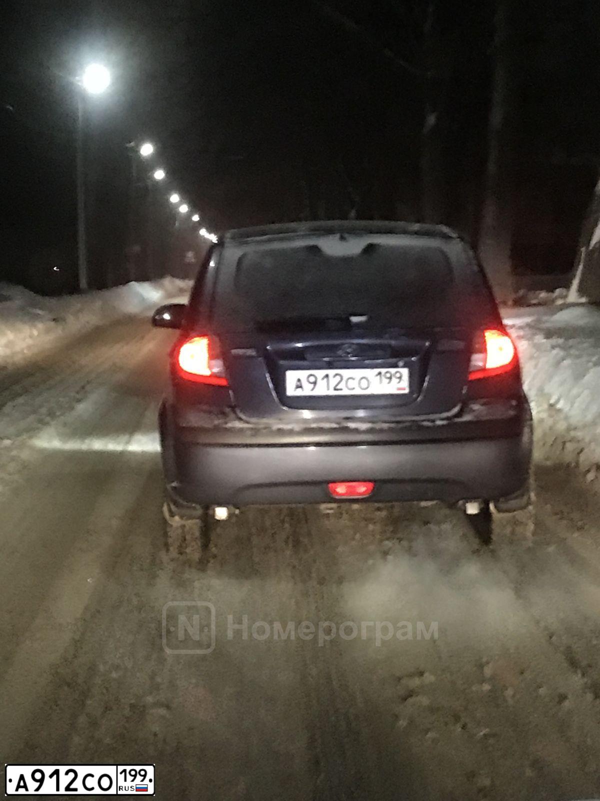 Фото автомобиля HYUNDAI GETZ, 2008 — госномер А912СО199. Цвет: ТЕМНО-СЕРЫЙ