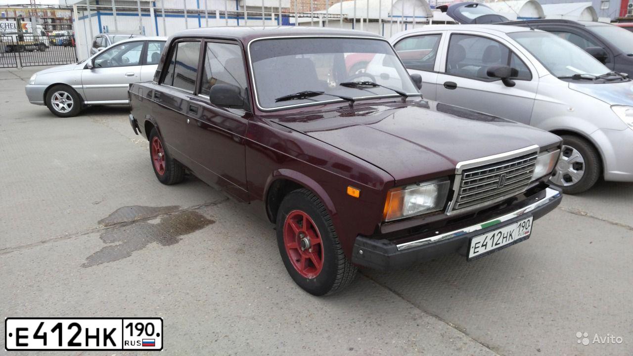 Фото автомобиля ВАЗ 21074, 2011 — госномер Е412НК190. Цвет: ВИШНЕВЫЙ ТЕМНЫЙ