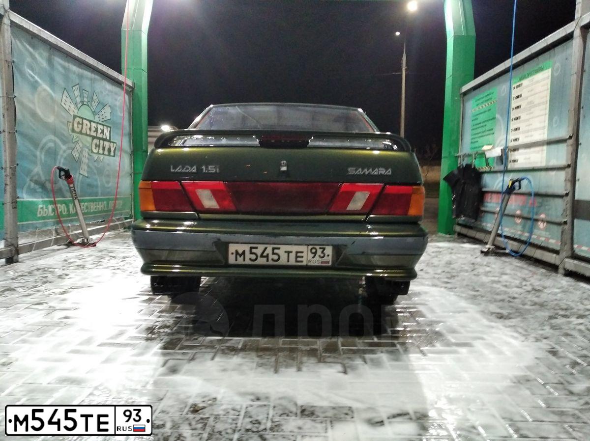 Фото автомобиля LADA 2115 SAMARA, 2004 — госномер М545ТЕ93. Цвет: ЗОЛОТИСТЫЙ ТЕМНО-ЗЕЛЕНЫЙ