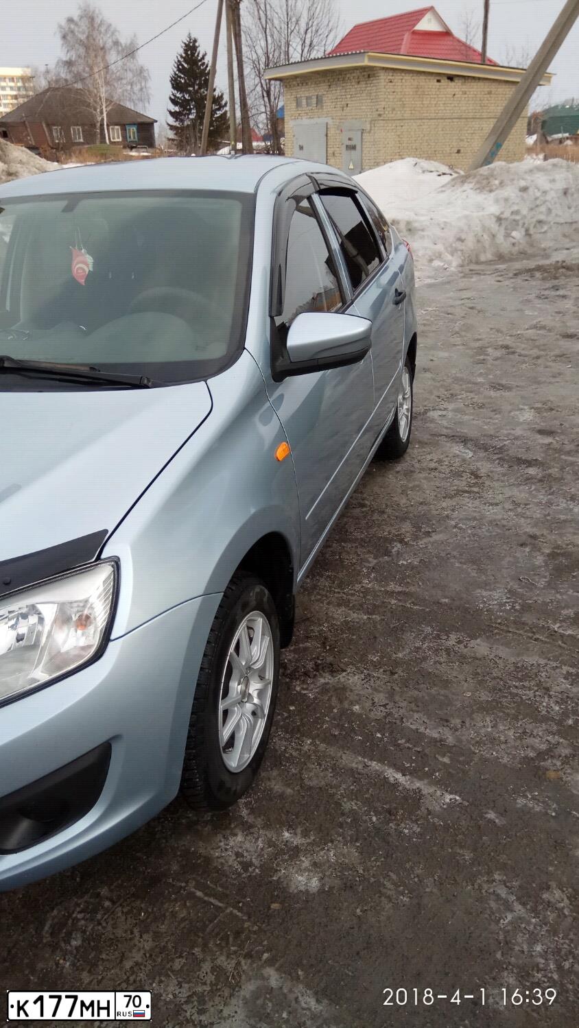 Фото автомобиля LADA 2191 GRANTA, 2015 — госномер К177МН70. Цвет: голубой