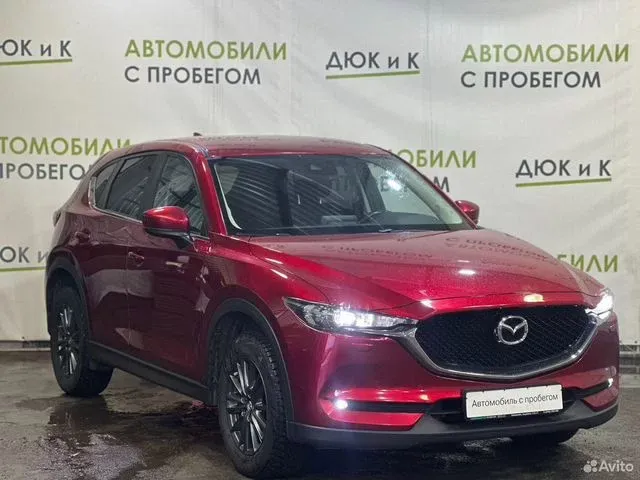 Фото автомобиля MAZDA CX-5, 2019 — госномер Е077КК142. Цвет: Красный
