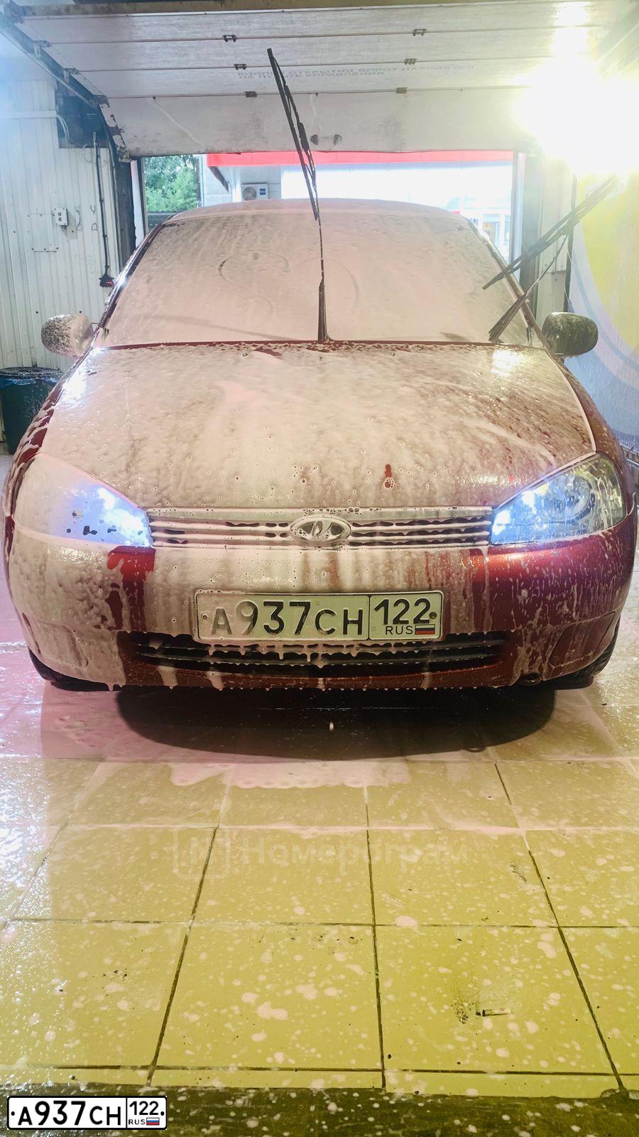 Фото автомобиля LADA 1118 KALINA, 2006 — госномер А937СН122. Цвет: СЕРЕБРИСТО-КРАСНЫЙ