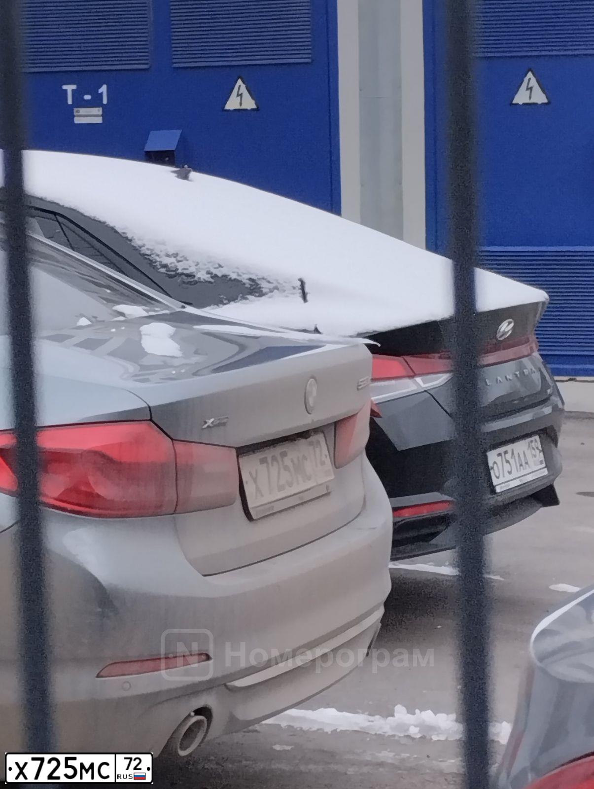 Фото автомобиля BMW SERIE 5, 2019 — госномер С999МУ72. Цвет: Серый