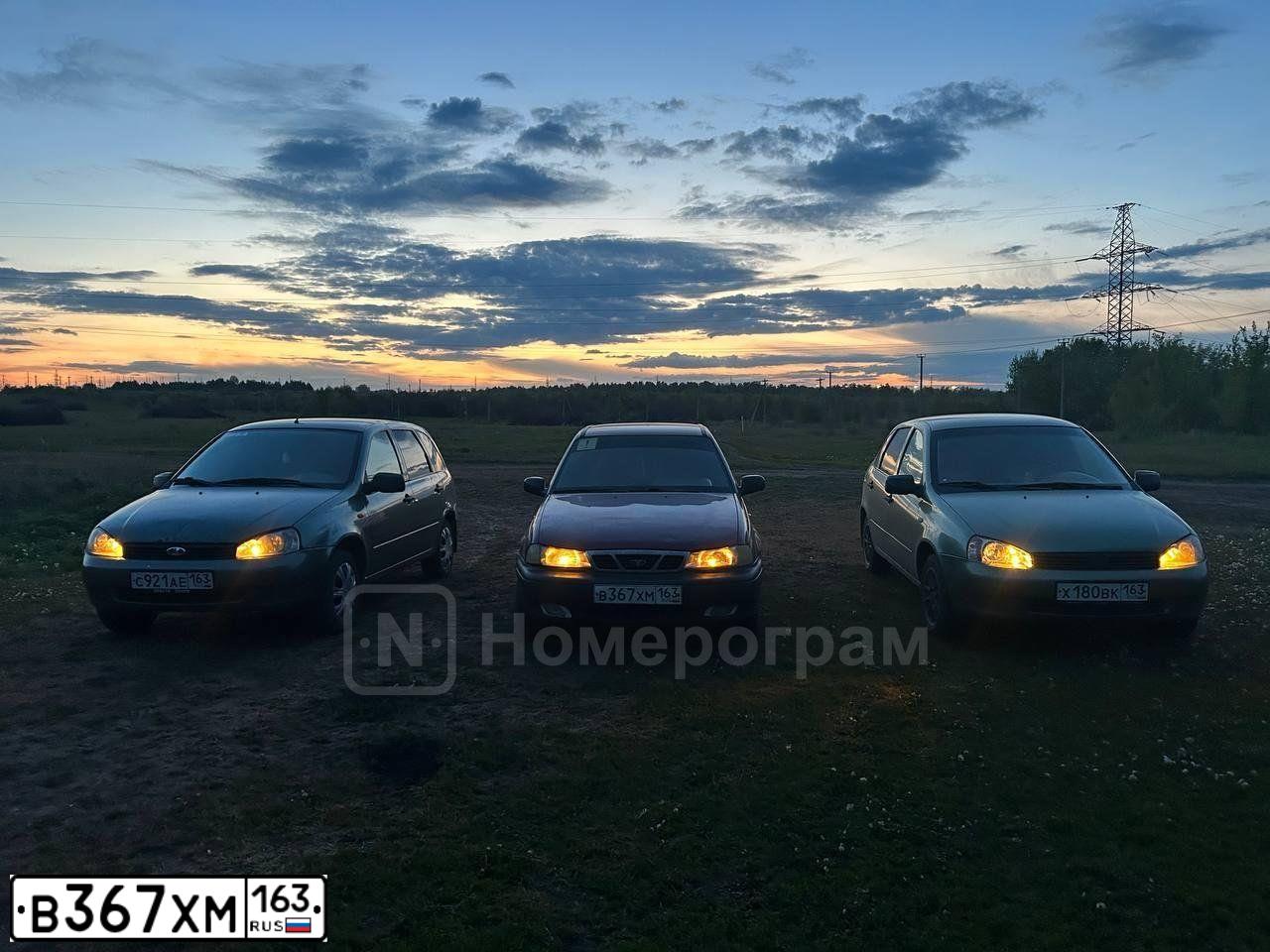 Фото автомобиля DAEWOO O NEXIA, 2007 — госномер В367ХМ163. Цвет: БОРДОВЫЙ